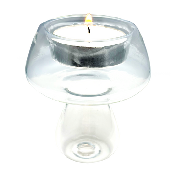 Glass Mushroom Candleholder