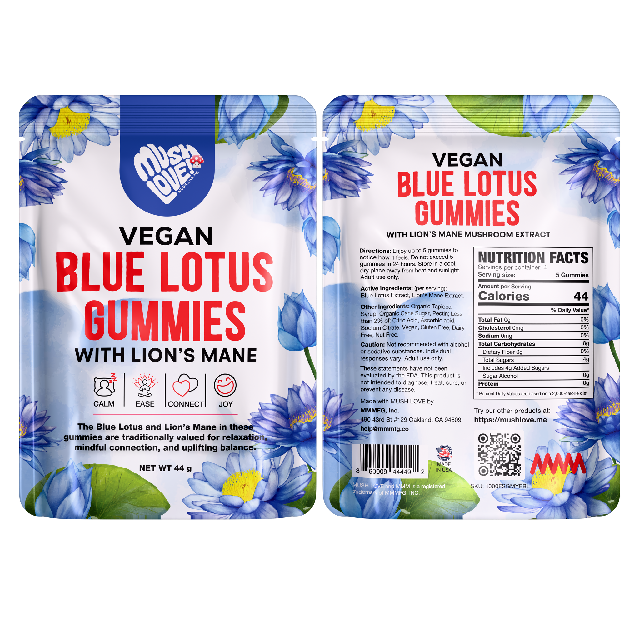 Egyptian Blue Lotus Euphoric Gummies with Lion’s Mane - Great sleep aid!